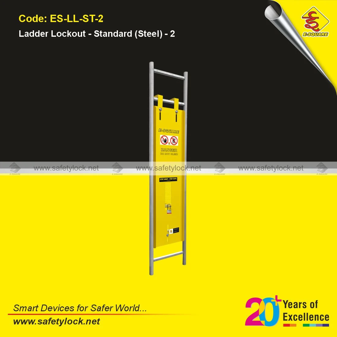 Steel Ladder Lockout Standard 62 Inch x 15 Inch for Workplace Safety and Ladder Access Control Applications