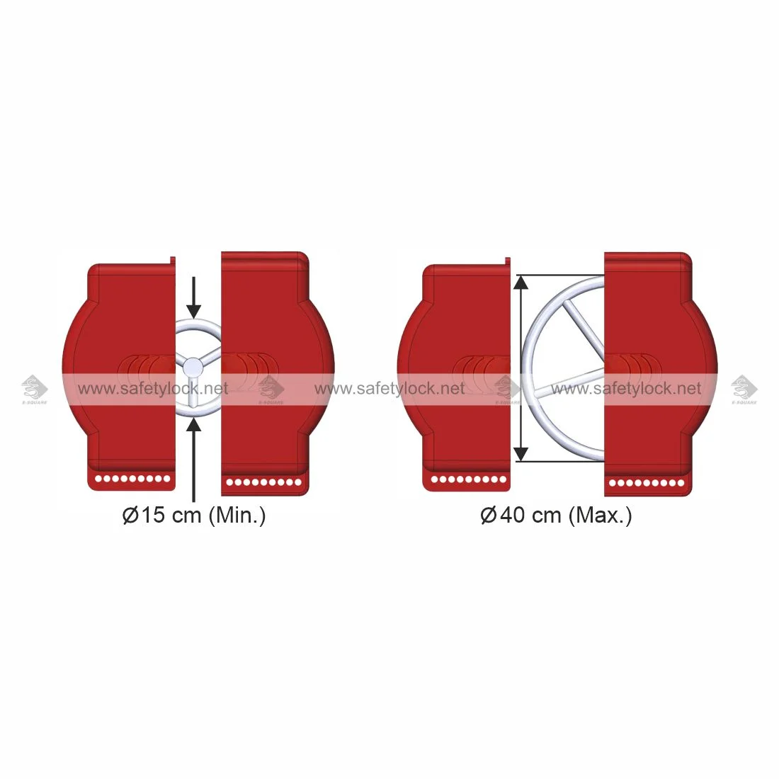 adjustable gate valve lockout large sizes