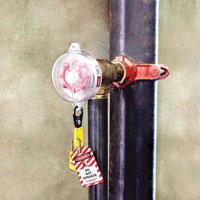 Clear ABS/PP Gate Valve Lockouts