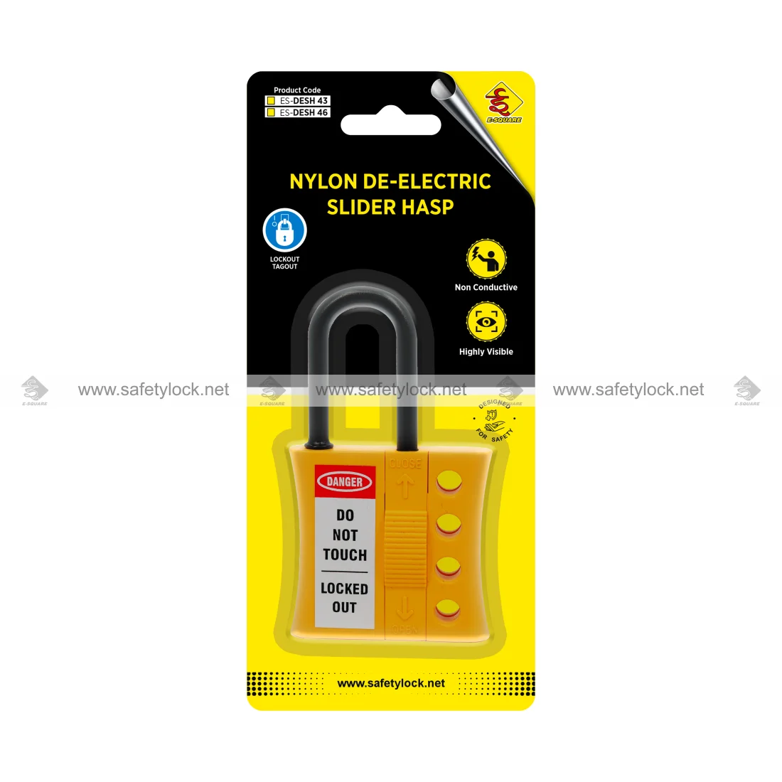 buy nylon slider lockout hasp in blister packaging