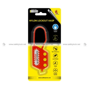 di-electric lockout hasp 3 holes in blister packaging