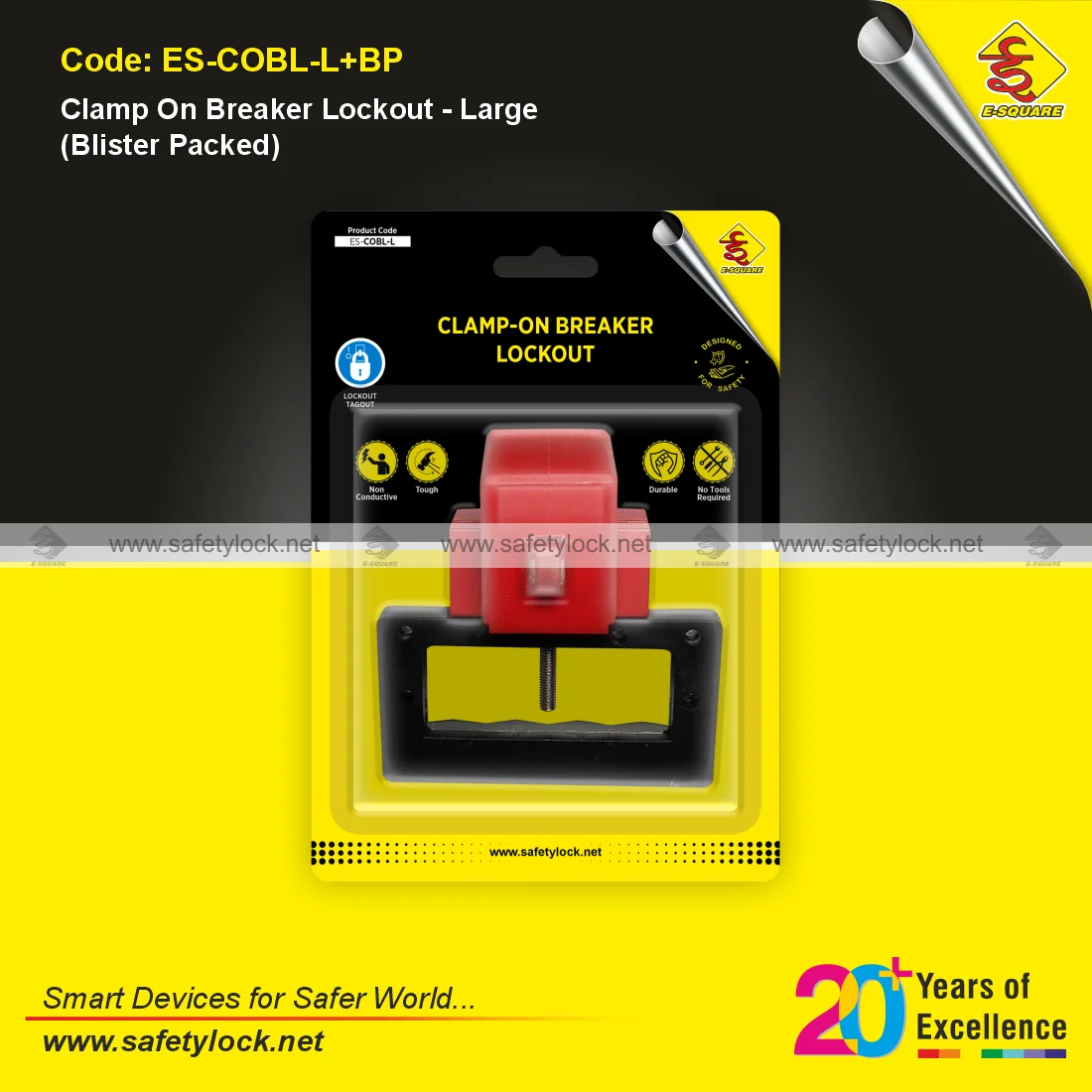 E-Square clamp-on breaker lockout blister packed