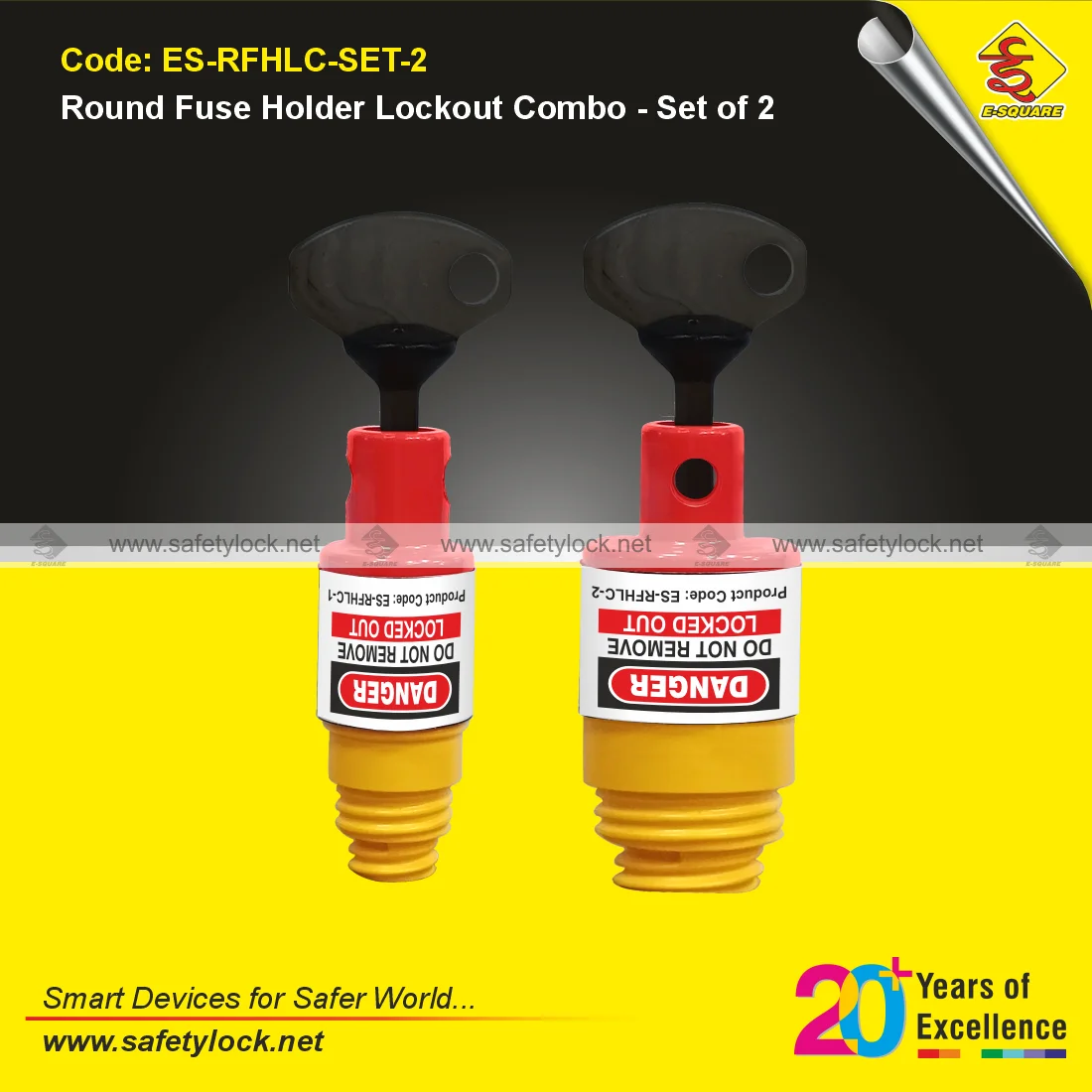 E-Square lockout insulation plugs for bottle fuses combo