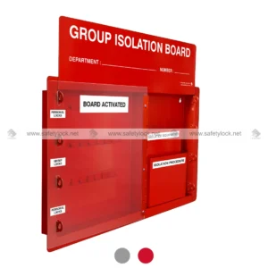 group isolation board with LOTO station