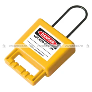 <b><span style="color:#ff0000">Non-Conductive Group Lockout Hasp</span></b> - 3mm Shackle - Yellow