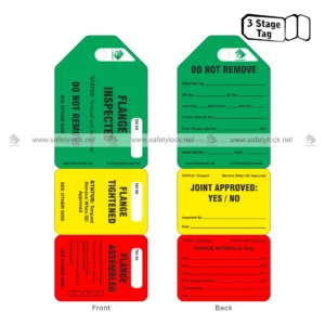 3 stage flange tag with sequential numbering