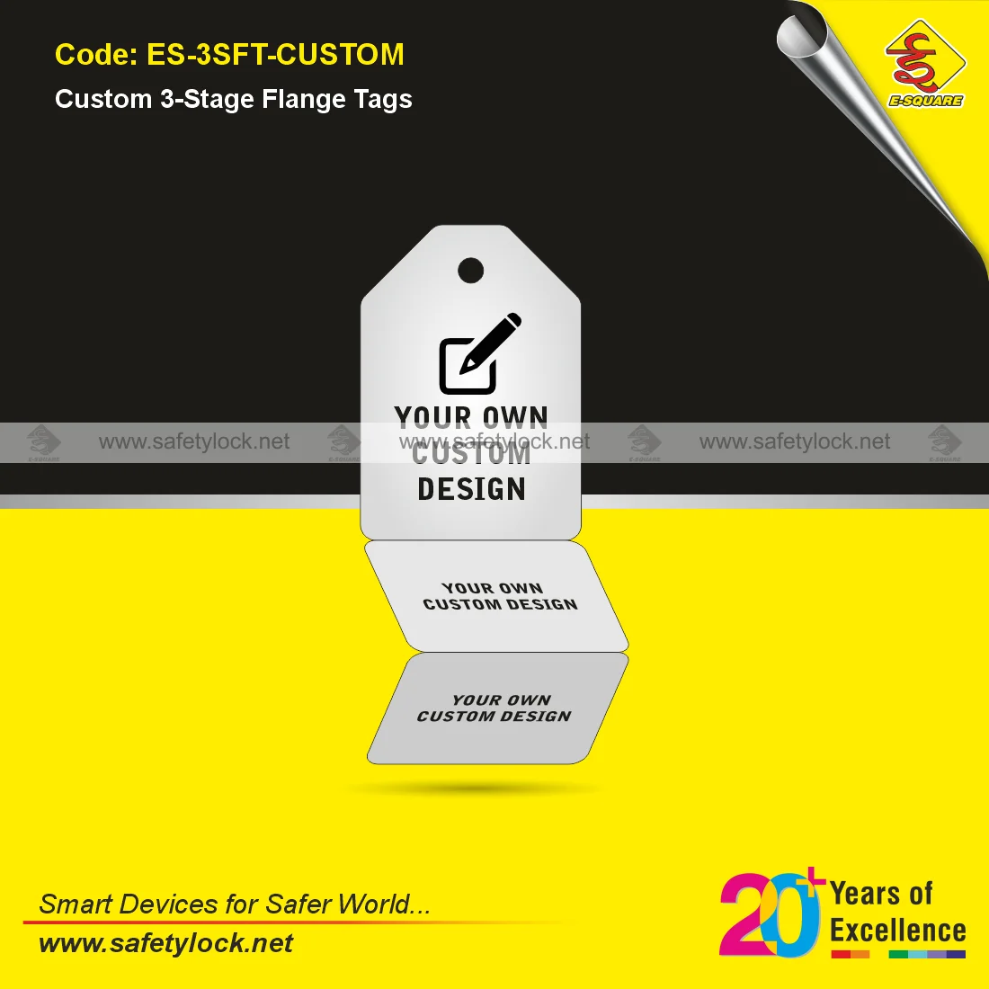 3 stage flange tags customisation