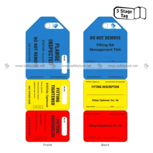 3 stage flange tags fitting management