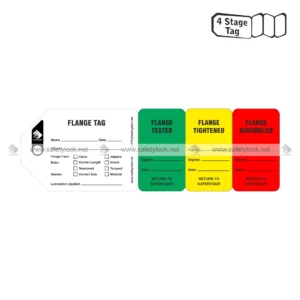 4 stage flange tags with perforation