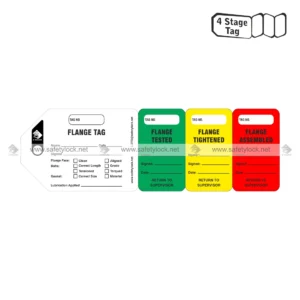 4 stage flange tags with sequential numbering