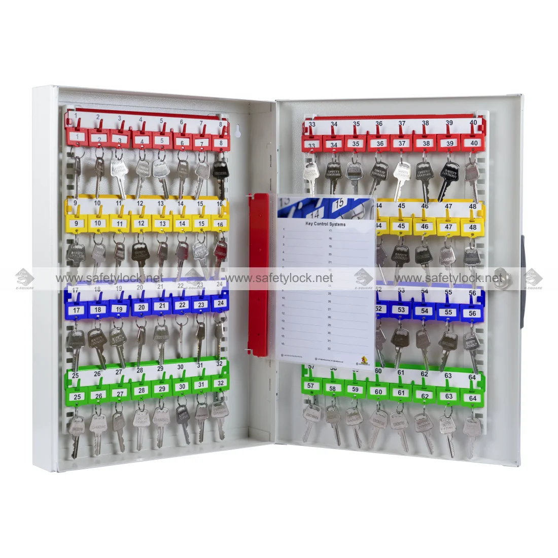 E-Square steel key cabinet storage for 64 keys
