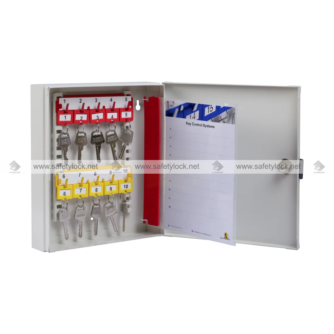 heavy duty key cabinet with 10 keys