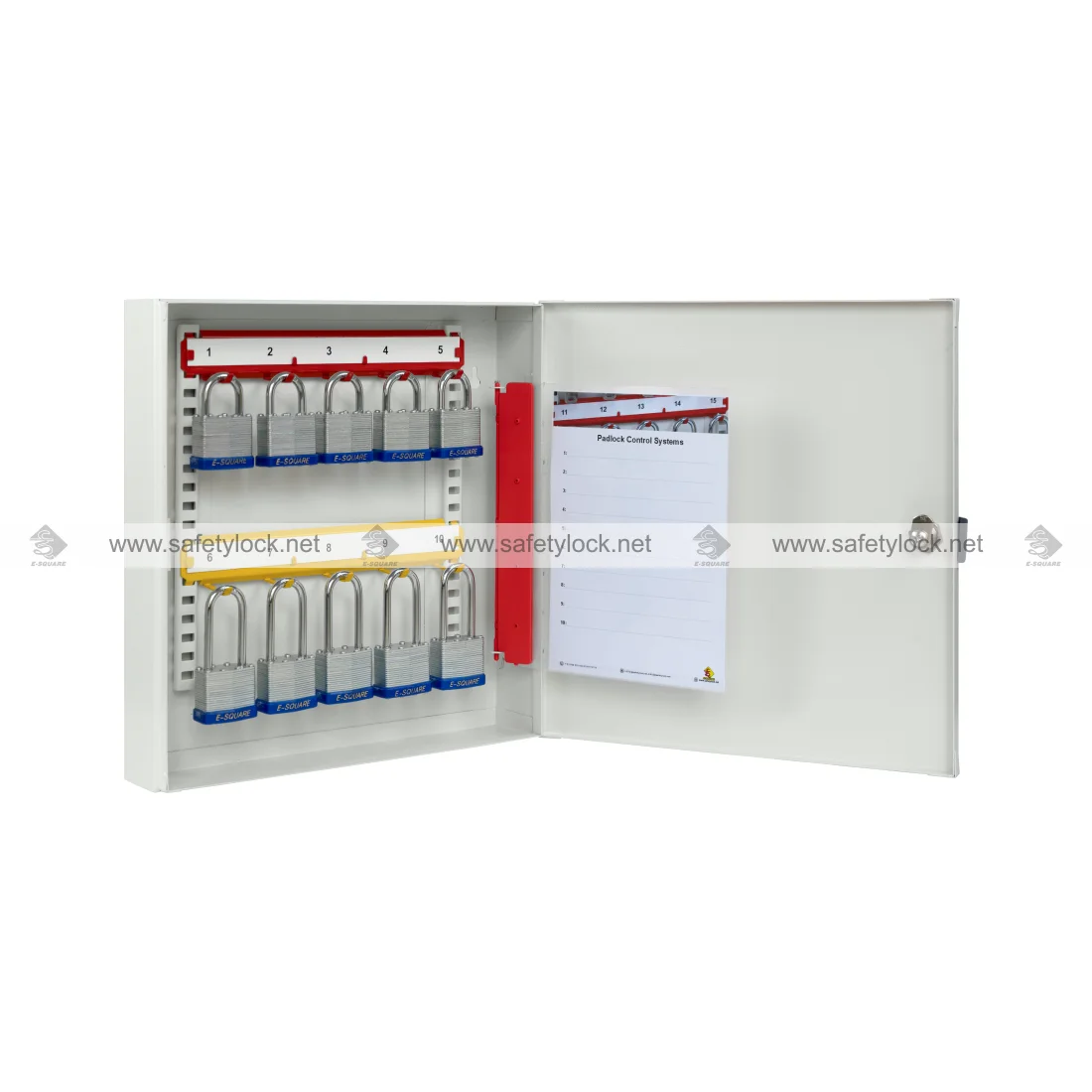 heavy duty padlock cabinet with different colours locks