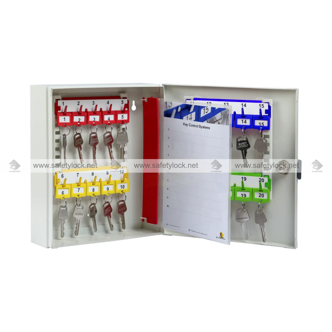 small size steel key cabinet with 20 keys