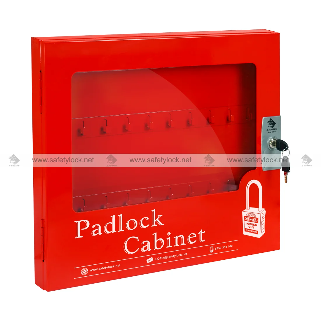 lockout padlock cabinet clear fascia 30 hooks