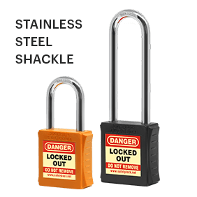 PLSP Lockout Padlocks - STAINLESS STEEL SHACKLE