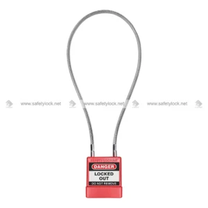 lockout safety padlock with 16 inch cable