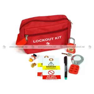 personal electrical lockout tagout kit with devices
