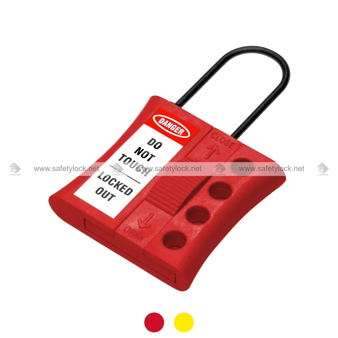 red colour di-electric slider lockout hasp for electrical isolation