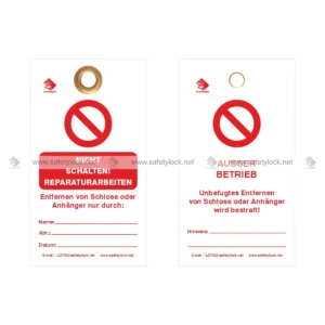 nicht schalten lockout tags in German language