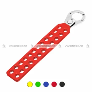 Red Vinyl Coated Lockout Hasp 24 Holes for LOTO Safety Lockout Tagout Applications by E-Square Alliance