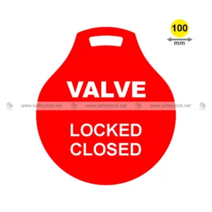 100 mm stainless steel valve tag red