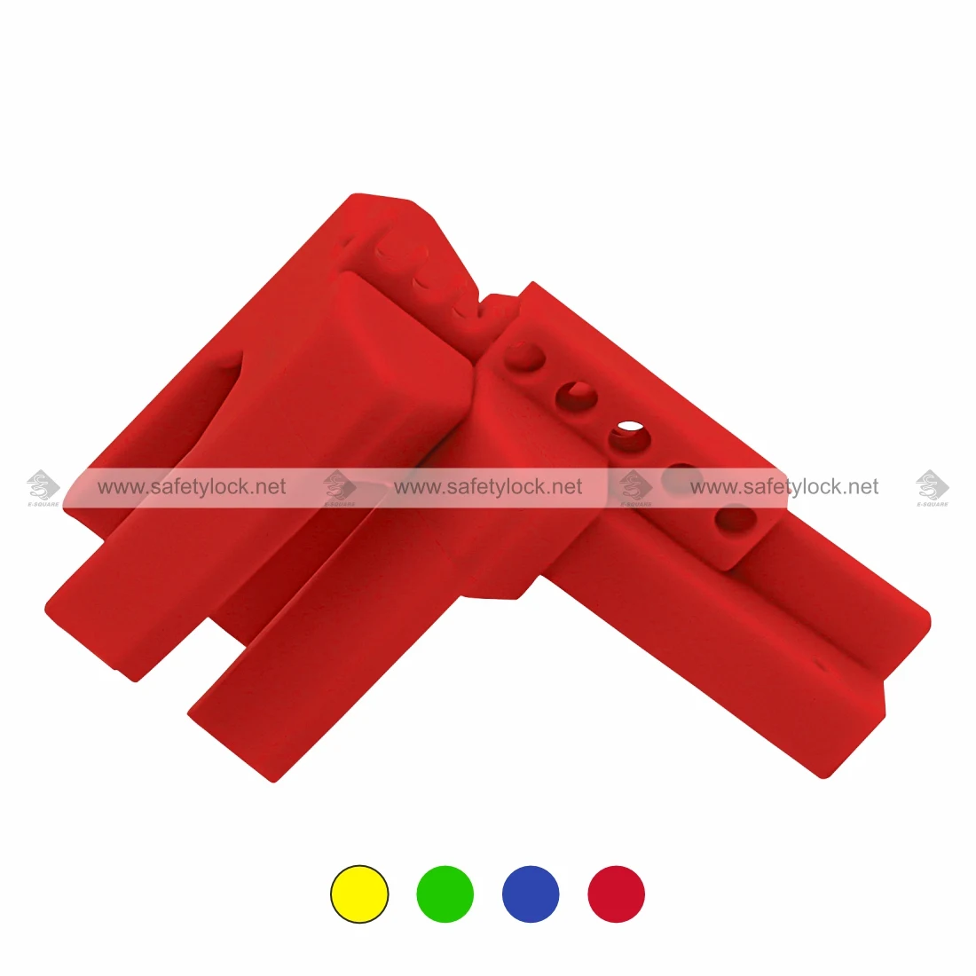 Red Large Size Top Rail Ball Valve Lockout Device for LOTO Safety Applications by E-Square Alliance