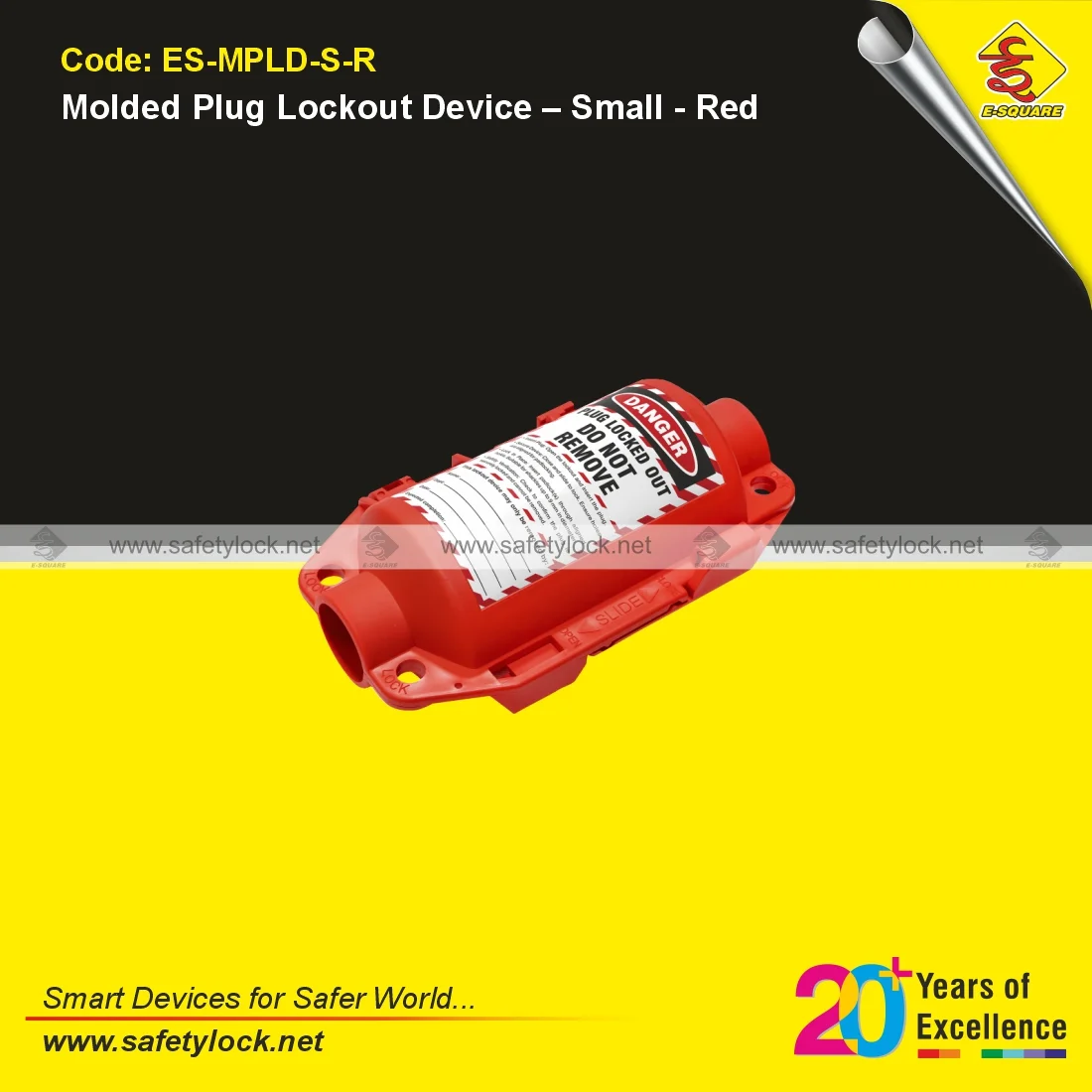 molded plug lockout device red for plug lock out