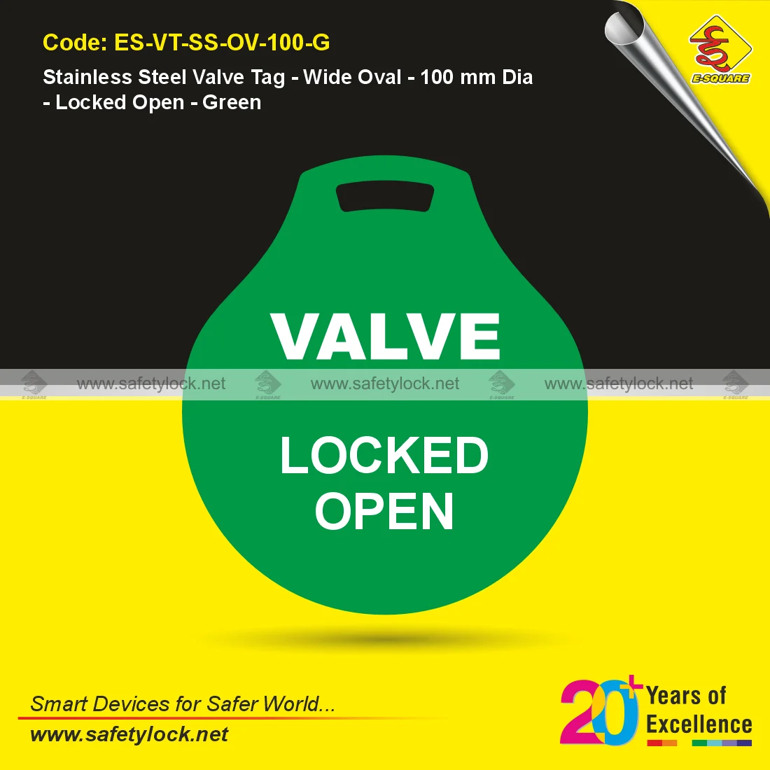 stainless steel valve tag for valve open identification