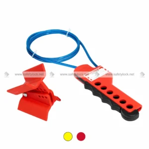 Universal Butterfly Valve Lockout Combo to Lock Valve for Lockout Tagout Safety - Red