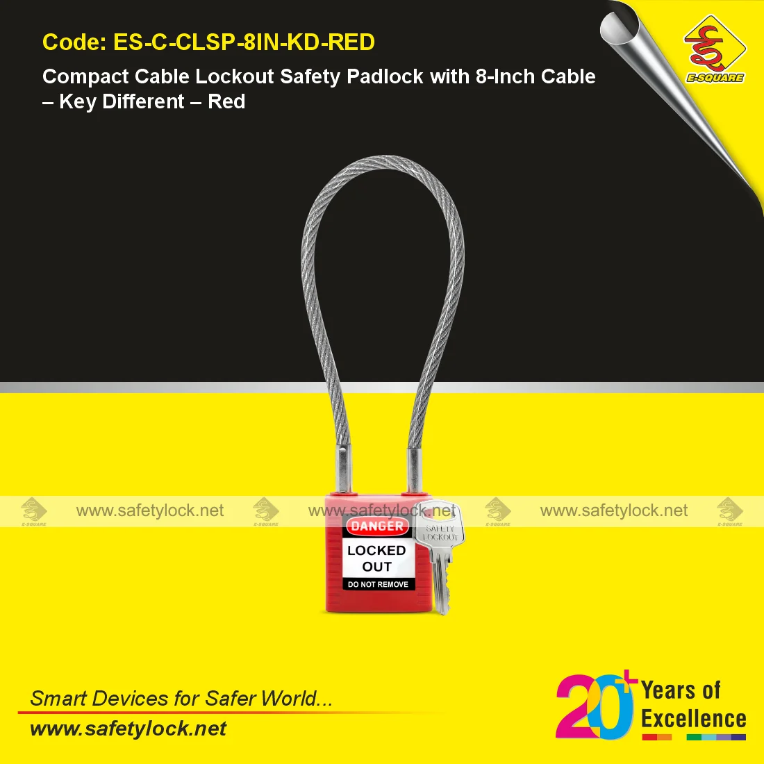 compact cable lockout safety padlock manufacturer