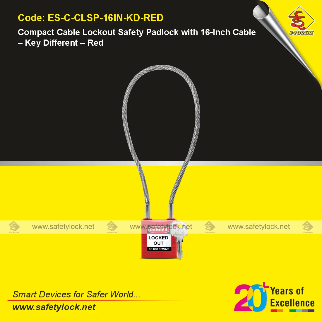 compact cable lockout safety padlock supplier