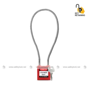 compact cable lockout safety padlock with 16 inch cable by E-Square