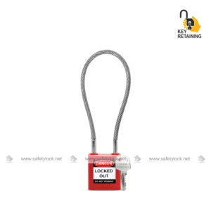 E-Square compact cable lockout safety padlock for lockout tagout