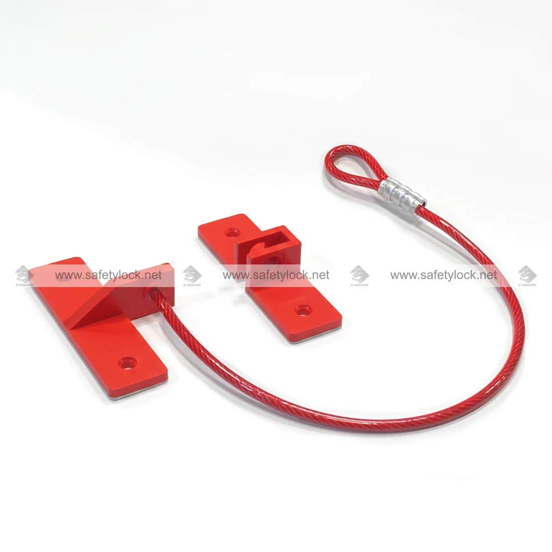 universal electrical panel lockout with 9 inch vinyl coated steel cable